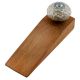 White Embossed Ceramic Crackle Wooden Door Stopper